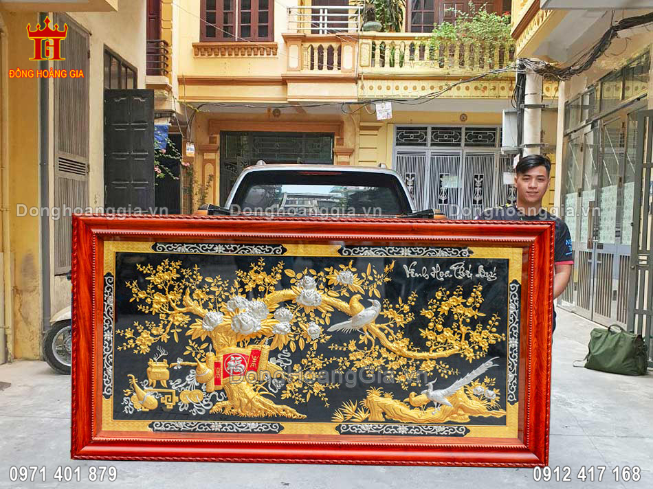 Đồng Hoàng Gia là địa chỉ chế tác tranh vinh hoa phú quý mạ vàng 24K theo yêu cầu